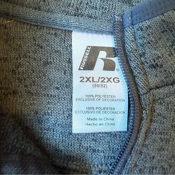 CMU Central Michigan Chippewas Mens Sweater Sweatshirt Jacket Gray 1/4 Zip XXL - Picture 5 of 9